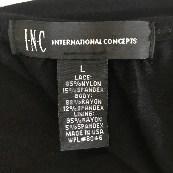 INC Silver Sequins & Black Lace Open Back Top L - Picture 8 of 8